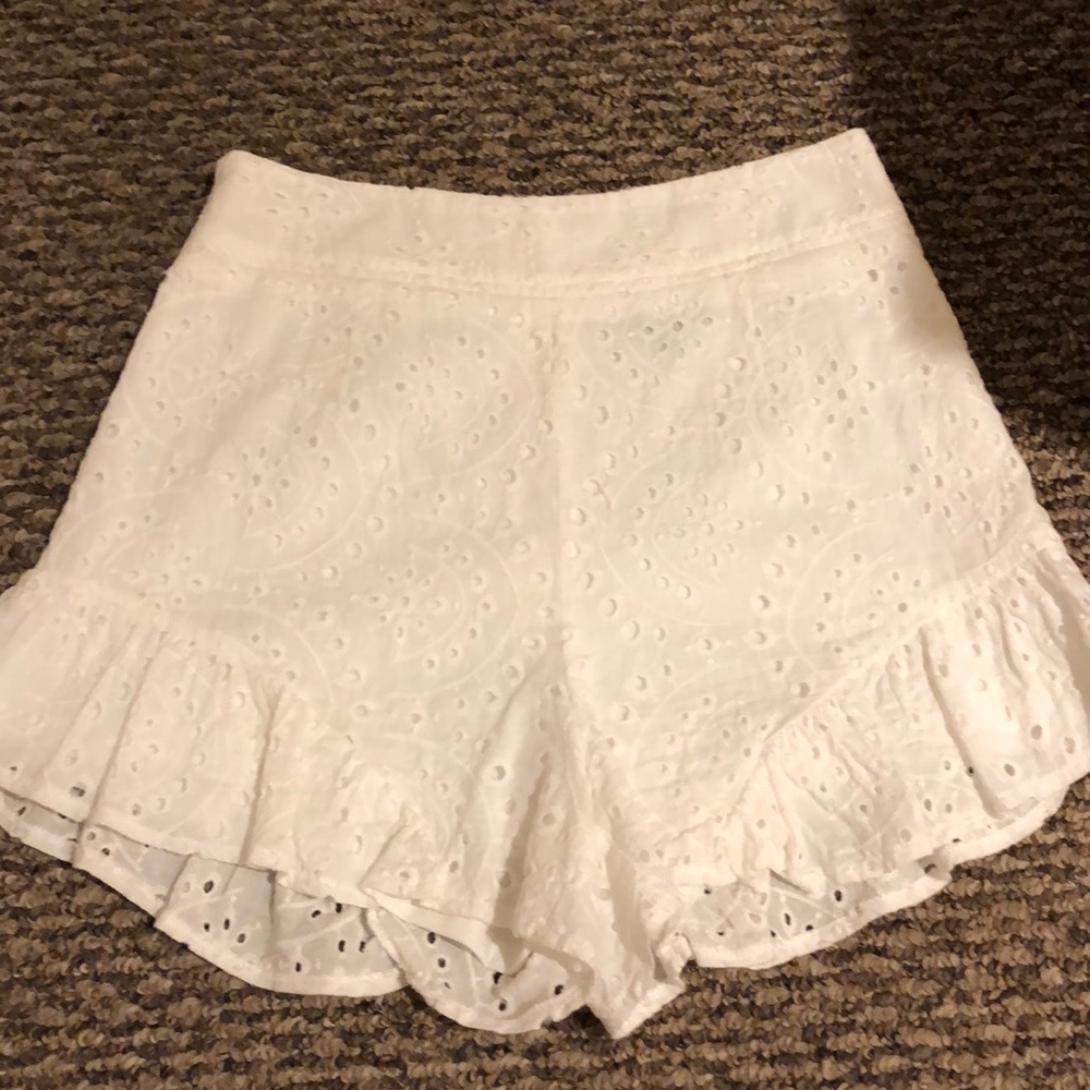 White boutique shorts